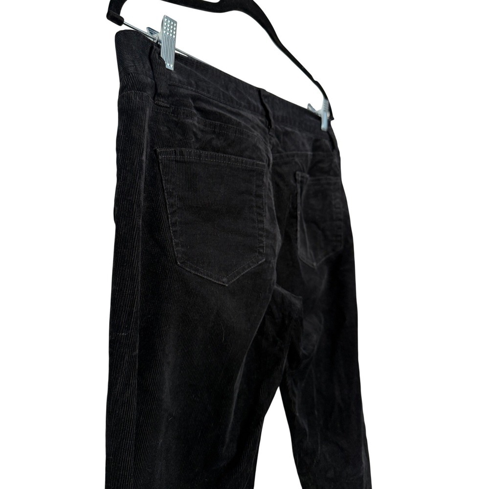 Black Grunge Corduroy Stretch Bootcut Pants - Picture 6 of 7